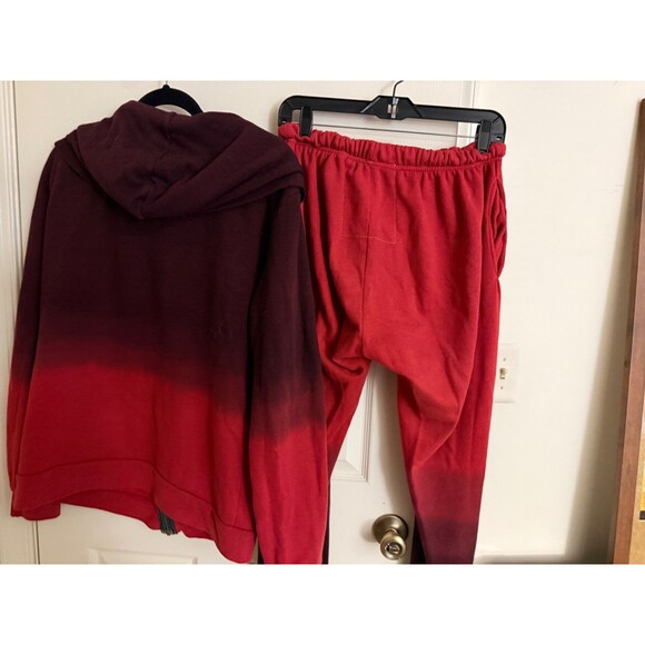 Aviator Nation Limited Edition Faded Rainbow Red Set - L Top / M Pants w Pockets - Picture 2 of 5